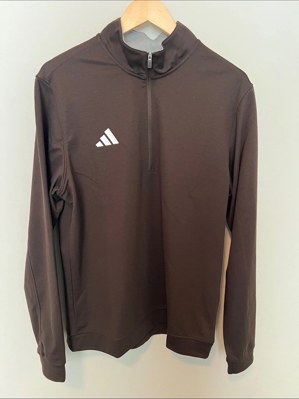 adidas Elevated 1/4 Zip Pullover with White Logo - Picture 2 of 7